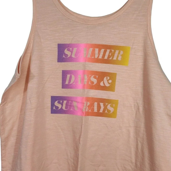 Lot of 2 Cat and Jack Peach Green Peplum Tank Top Girls XXL 18 PLUS Summer NEW - Picture 3 of 10